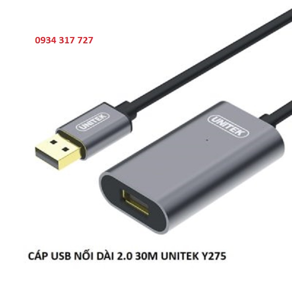 Cáp nối dài USB 2.0 30m Có IC khuếch đại Unitek